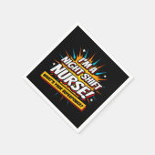 Serviette En Papier Amusante Superpower Night Shift Infirmière Appréci (Coin)