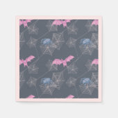 Serviette En Papier Amusants araignées et chauves-souris fête d'Hallow (Devant)