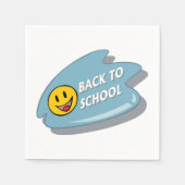Serviette En Papier Amusants de retour à l'école visage souriant (Devant)