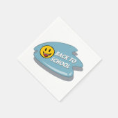 Serviette En Papier Amusants de retour à l'école visage souriant (Coin)