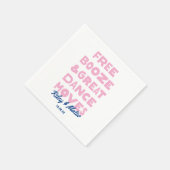 Serviette En Papier Amusants Libre Booze & Great Dance Moteurs Mariage (Coin)