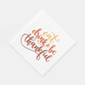 Serviette En Papier Amusants Mangez Boire et Soyez Thanksgiving (Coin)
