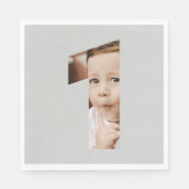 Serviette En Papier Amusants Moderne Minimale Photo Première année 1er (Devant)