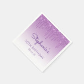 Serviette En Papier Amusants Purple Parties scintillant Drip 50e fête (Coin)