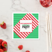 Serviette En Papier Amusants Rouge et Vert Noël Party Personnalisé Nap (En situation)