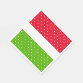 Serviette En Papier Amusants Rouge Rouge Blanc Lime Vert Grandes Pois (Coin)