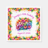 Serviette En Papier Amusants Tropical Aloha Anniversaire Luau (Devant)