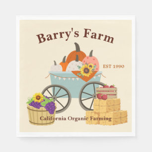 Serviette En Papier Amusement de ferme personnalisé
