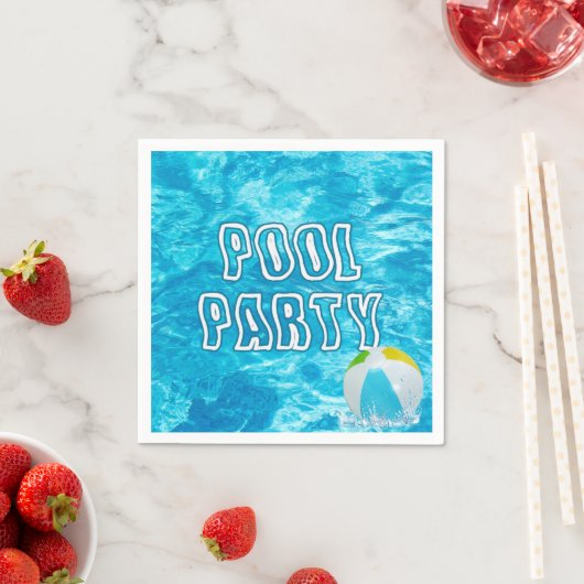 Serviette En Papier Amusement du Pool Party (En situation)