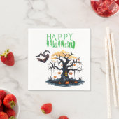 Serviette En Papier Amusement Halloween personnalisable (En situation)