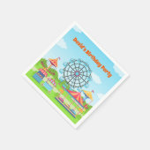 Serviette En Papier Amusement Park Funfair Chilthday Party (Coin)