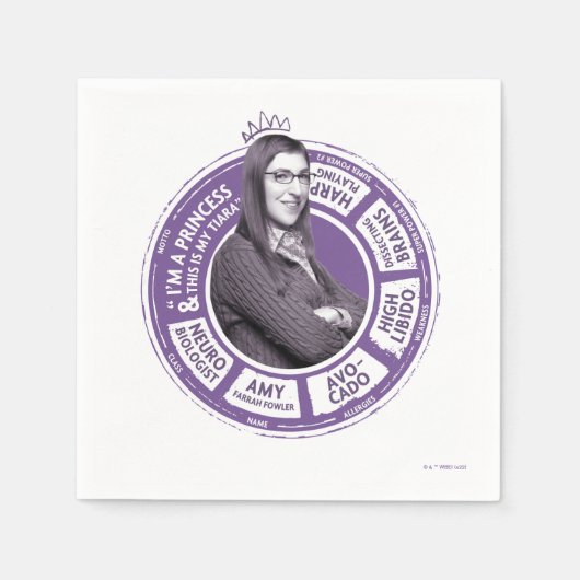 Serviette En Papier Amy Farrah Fowler - Graphique d'informations (Devant)