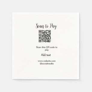 Serviette En Papier Analyser pour payer scanner code QR ajouter des dé