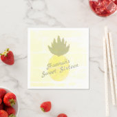 Serviette En Papier Ananas (En situation)