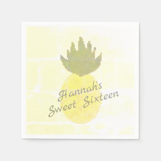 Serviette En Papier Ananas (Devant)