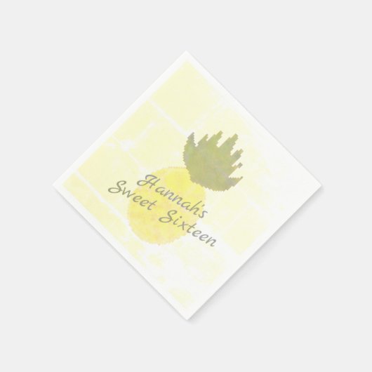 Serviette En Papier Ananas (Coin)