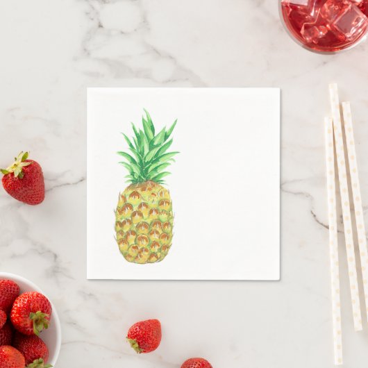 Serviette En Papier Ananas (En situation)