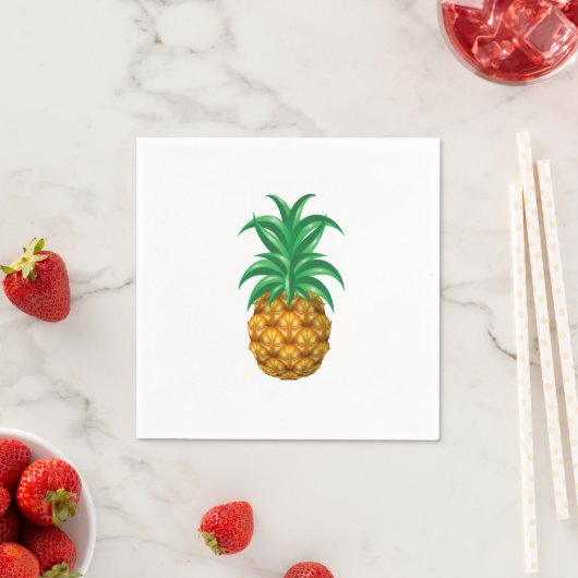 Serviette En Papier Ananas (En situation)