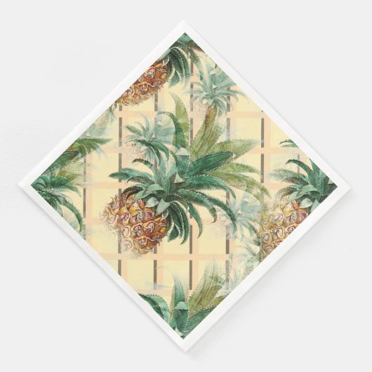 Serviette En Papier Ananas (Coin)