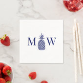 Serviette En Papier Ananas #11 Couple 2 Monogramme initial do-it-yours (En situation)