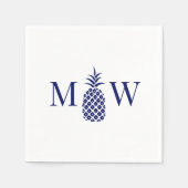 Serviette En Papier Ananas #11 Couple 2 Monogramme initial do-it-yours (Devant)