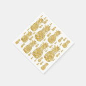 Serviette En Papier ananas à la feuille d'or faux (Coin)
