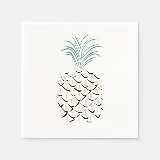 Serviette En Papier Ananas Abstrait Art (Devant)