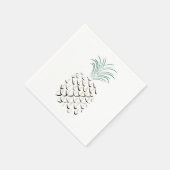 Serviette En Papier Ananas Abstrait Art (Coin)