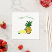 Serviette En Papier Ananas avec anneaux (En situation)