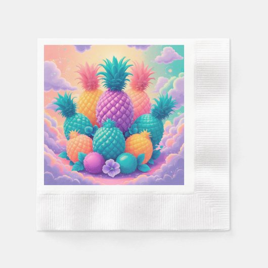 Serviette En Papier Ananas coloré (Devant)