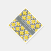 Serviette En Papier Ananas Dk Gris Marocain #5DS Nom de l'omble Monogr (Coin)