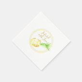 Serviette En Papier Ananas Doré Juteux (Coin)