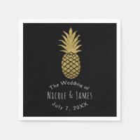 Ananas doré noir chic moderne tropical party