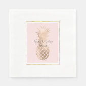 Serviette En Papier Ananas en verre d'or (Devant)
