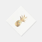 Serviette En Papier Ananas, Faux Gold+Collage (Coin)