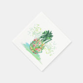 Serviette En Papier Ananas Fleurs hawaïennes tropicales ALOHA (Coin)