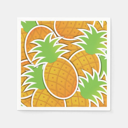 Serviette En Papier Ananas funky (Devant)