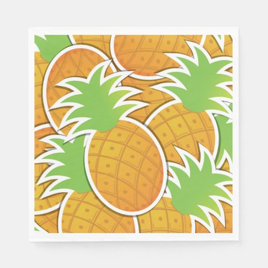 Serviette En Papier Ananas funky (Devant)