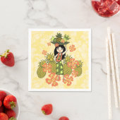 Serviette En Papier Ananas Luau Hawaiian Hula Girl (En situation)