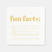 Serviette En Papier Ananas minimal moderne | Fun Facts Mariage (Devant)