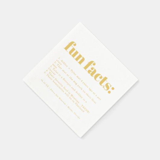 Serviette En Papier Ananas minimal moderne | Fun Facts Mariage (Coin)