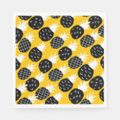 Serviette En Papier Ananas noir (Devant)