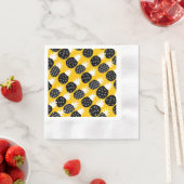 Serviette En Papier Ananas noir (En situation)