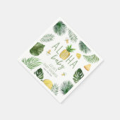 Serviette En Papier Ananas & Pacificateurs Aloha Baby shower vert (Coin)