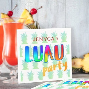 Serviette En Papier Ananas Rainbow Tiki Luau