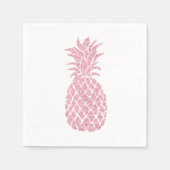 Serviette En Papier ananas rose (Devant)