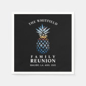 Serviette En Papier Ananas Sunset Beach avec Ocean Custom Family (Devant)