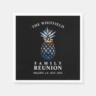 Serviette En Papier Ananas Sunset Beach avec Ocean Custom Family