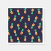 Serviette En Papier Ananas Sur Marine (Devant)