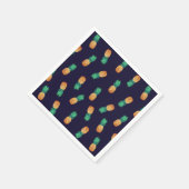 Serviette En Papier Ananas Sur Marine (Coin)